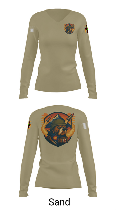 10th Field Hospital (FWD) 73609367 Women's Long Sleeve V-neck Shirt - 97