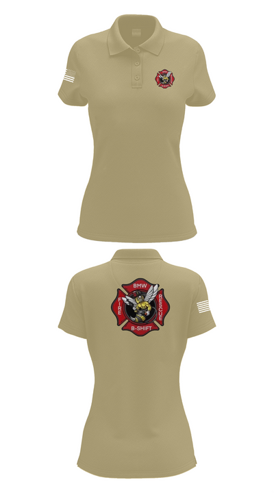 B-Shift 61265399 Women's Short Sleeve Performance Polo  - 95