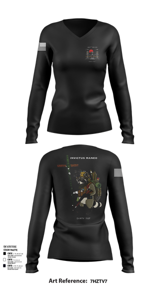 Womens Long Sleeve Vneck Shirt, 441st Engineer Company, Army, Teamtime, Team time, sublimation, custom sports apparel, team uniforms, spirit wear, spiritwear, sports uniforms, custom shirts, team store, custom team store, fundraiser sports, apparel fundraiser