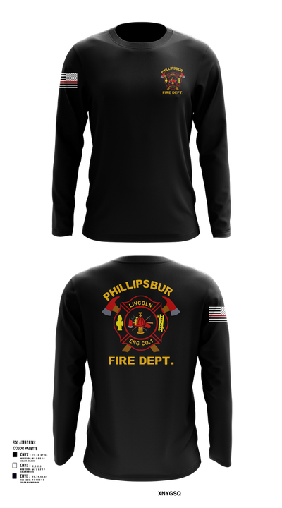 PHILLIPSBURG FIRE DEPARTMENT 39354124 Long Sleeve Performance Shirt 103