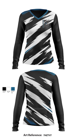 Womens Long Sleeve Vneck Shirt, Owls, Spirit Store, Teamtime, Team time, sublimation, custom sports apparel, team uniforms, spirit wear, spiritwear, sports uniforms, custom shirts, team store, custom team store, fundraiser sports, apparel fundraiser