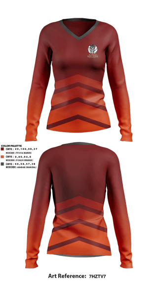 Womens Long Sleeve Vneck Shirt, Rancho San Juan Girls Volleyball, Women's Volleyball, Teamtime, Team time, sublimation, custom sports apparel, team uniforms, spirit wear, spiritwear, sports uniforms, custom shirts, team store, custom team store, fundraiser sports, apparel fundraiser