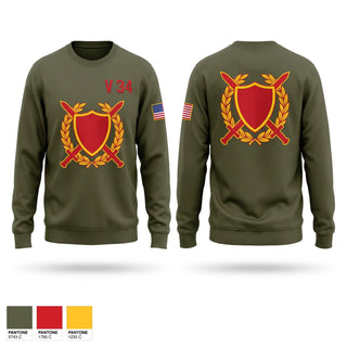 Crew Neck Sweatshirt, V 3/4, Marines, Teamtime, Team time, sublimation, custom sports apparel, team uniforms, spirit wear, spiritwear, sports uniforms, custom shirts, team store, custom team store, fundraiser sports, apparel fundraiser
