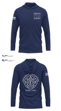 Greenwich Fire Local 1042 Long Sleeve Performance Shirt with hood - 4
