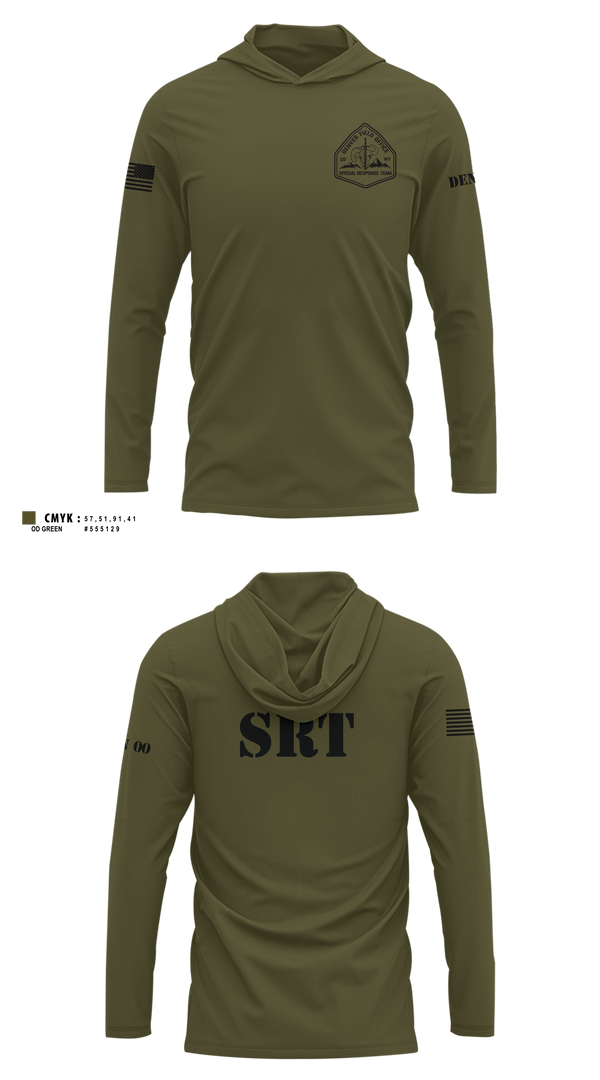 Long Sleeve Hooded Sun Shirt, Denver Special Response Team, Police, Teamtime, Team time, sublimation, custom sports apparel, team uniforms, spirit wear, spiritwear, sports uniforms, custom shirts, team store, custom team store, fundraiser sports, apparel fundraiser