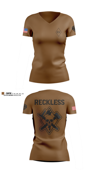 Womens Short Sleeve Vneck Shirt, 3rd Platoon Cco 2-37 AR, Army, Teamtime, Team time, sublimation, custom sports apparel, team uniforms, spirit wear, spiritwear, sports uniforms, custom shirts, team store, custom team store, fundraiser sports, apparel fundraiser