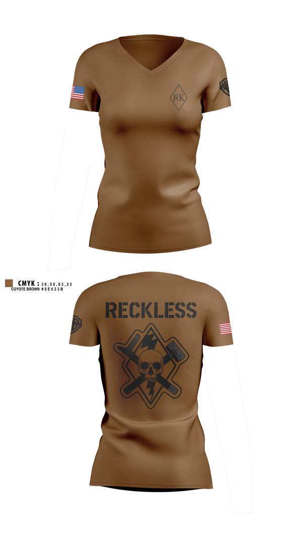 Womens Short Sleeve Vneck Shirt, 3rd Platoon Cco 2-37 AR, Army, Teamtime, Team time, sublimation, custom sports apparel, team uniforms, spirit wear, spiritwear, sports uniforms, custom shirts, team store, custom team store, fundraiser sports, apparel fundraiser