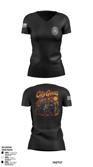 Womens Short Sleeve Vneck Shirt, Shamokin City Police, Police, Teamtime, Team time, sublimation, custom sports apparel, team uniforms, spirit wear, spiritwear, sports uniforms, custom shirts, team store, custom team store, fundraiser sports, apparel fundraiser