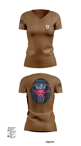 Womens Short Sleeve Vneck Shirt, USS Bougainville CPO, , Teamtime, Team time, sublimation, custom sports apparel, team uniforms, spirit wear, spiritwear, sports uniforms, custom shirts, team store, custom team store, fundraiser sports, apparel fundraiser