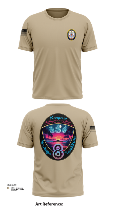USS Bougainville CPO 89131174 Short Sleeve Performance Shirt - 102