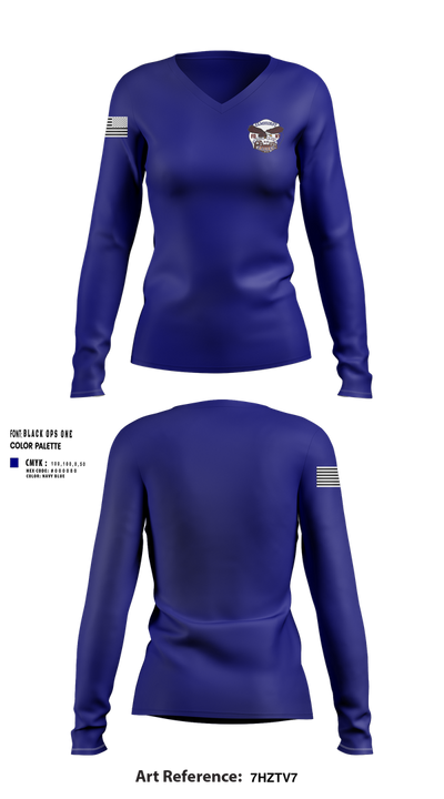 Engine 287 Ladder 136 battalion 46 Elmhurst eagles 77625177 Women's Long Sleeve V-neck Shirt - 23