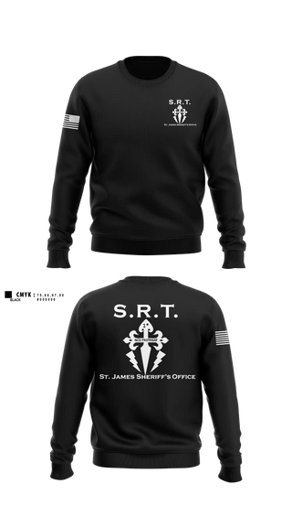 Crew Neck Sweatshirt, St. James Parish Sheriff's Office SRT, Police, Teamtime, Team time, sublimation, custom sports apparel, team uniforms, spirit wear, spiritwear, sports uniforms, custom shirts, team store, custom team store, fundraiser sports, apparel fundraiser