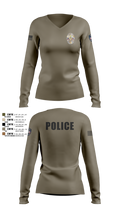 Miami Police Department 44557573 Women's Long Sleeve V-neck Shirt - 6