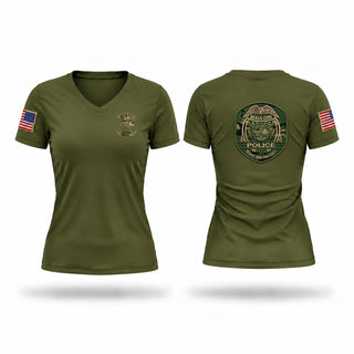 Womens Short Sleeve Vneck Shirt, Mauldin Police Department, Police, Teamtime, Team time, sublimation, custom sports apparel, team uniforms, spirit wear, spiritwear, sports uniforms, custom shirts, team store, custom team store, fundraiser sports, apparel fundraiser
