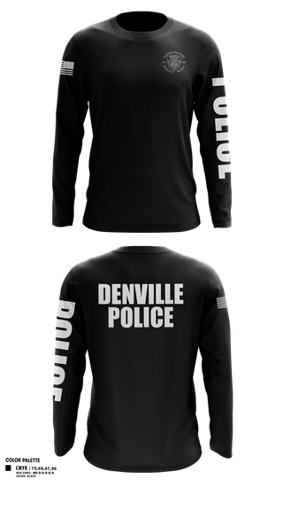 Long Sleeve Performance Shirt, Denville Detective Bureau, Police, Teamtime, Team time, sublimation, custom sports apparel, team uniforms, spirit wear, spiritwear, sports uniforms, custom shirts, team store, custom team store, fundraiser sports, apparel fundraiser