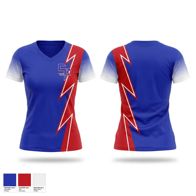 SF Elite Women's Short Sleeve V-neck Shirt - 1