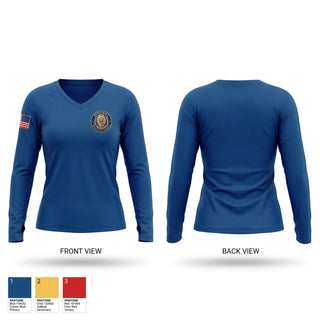Womens Long Sleeve Vneck Shirt, Mishawaka Police Detective Bureau, Police, Teamtime, Team time, sublimation, custom sports apparel, team uniforms, spirit wear, spiritwear, sports uniforms, custom shirts, team store, custom team store, fundraiser sports, apparel fundraiser