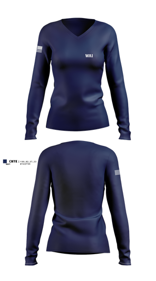 Womens Long Sleeve Vneck Shirt, WA1, , Teamtime, Team time, sublimation, custom sports apparel, team uniforms, spirit wear, spiritwear, sports uniforms, custom shirts, team store, custom team store, fundraiser sports, apparel fundraiser