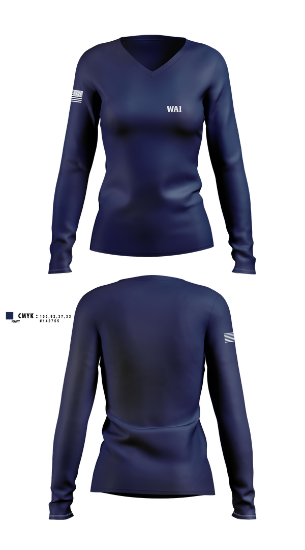 Womens Long Sleeve Vneck Shirt, WA1, , Teamtime, Team time, sublimation, custom sports apparel, team uniforms, spirit wear, spiritwear, sports uniforms, custom shirts, team store, custom team store, fundraiser sports, apparel fundraiser