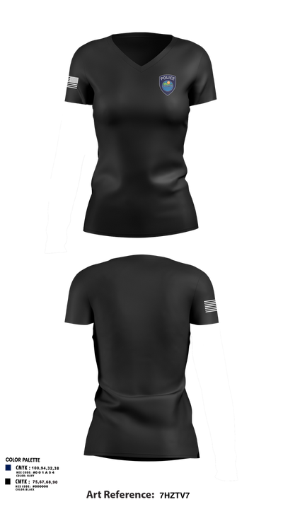 Lakeville Police Department 60717822 Women's Short Sleeve V-neck Shirt - 2