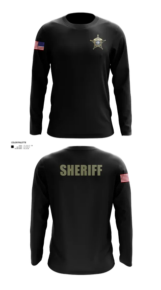 Long Sleeve Performance Shirt, Bedford County Sheriff Office, Police, Teamtime, Team time, sublimation, custom sports apparel, team uniforms, spirit wear, spiritwear, sports uniforms, custom shirts, team store, custom team store, fundraiser sports, apparel fundraiser