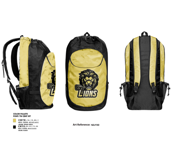 Gear Bag, Gt lions, , Teamtime, Team time, sublimation, custom sports apparel, team uniforms, spirit wear, spiritwear, sports uniforms, custom shirts, team store, custom team store, fundraiser sports, apparel fundraiser
