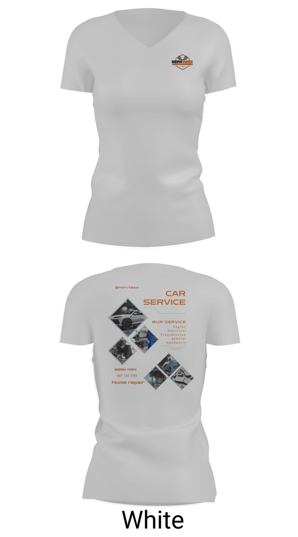 Womens Short Sleeve Vneck Shirt, Servteem automotive group llc, , Teamtime, Team time, sublimation, custom sports apparel, team uniforms, spirit wear, spiritwear, sports uniforms, custom shirts, team store, custom team store, fundraiser sports, apparel fundraiser