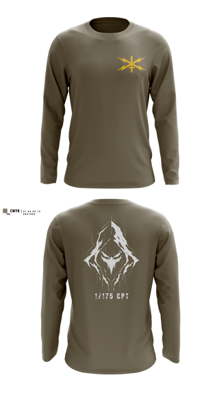 Long Sleeve Performance Shirt, 175 CPT, National Guard, Teamtime, Team time, sublimation, custom sports apparel, team uniforms, spirit wear, spiritwear, sports uniforms, custom shirts, team store, custom team store, fundraiser sports, apparel fundraiser