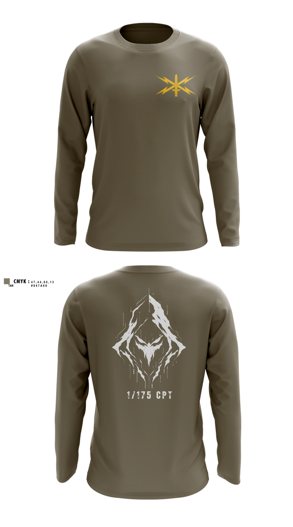 Long Sleeve Performance Shirt, 175 CPT, National Guard, Teamtime, Team time, sublimation, custom sports apparel, team uniforms, spirit wear, spiritwear, sports uniforms, custom shirts, team store, custom team store, fundraiser sports, apparel fundraiser