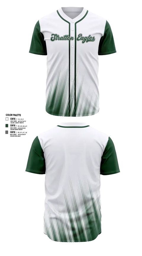 Full Button Baseball Jersey, Stratton Eagles, Baseball, Teamtime, Team time, sublimation, custom sports apparel, team uniforms, spirit wear, spiritwear, sports uniforms, custom shirts, team store, custom team store, fundraiser sports, apparel fundraiser