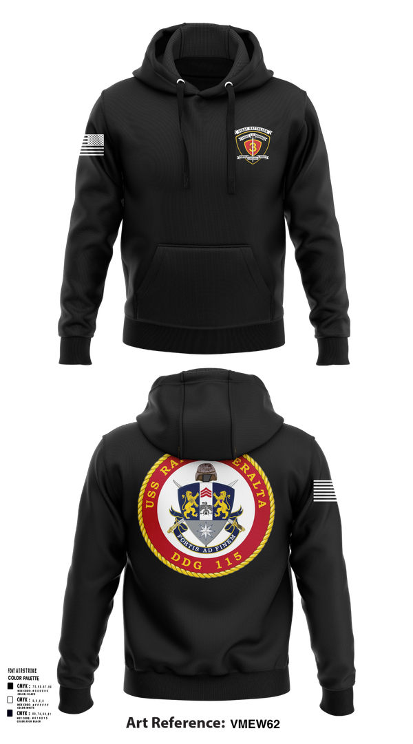 Hoodie, USS Rafael Peralta DDG 115, Navy, Teamtime, Team time, sublimation, custom sports apparel, team uniforms, spirit wear, spiritwear, sports uniforms, custom shirts, team store, custom team store, fundraiser sports, apparel fundraiser