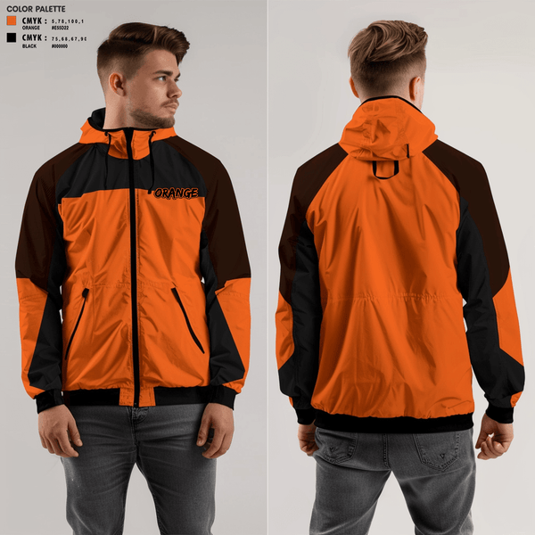 Windbreaker, Orange, Baseball, Teamtime, Team time, sublimation, custom sports apparel, team uniforms, spirit wear, spiritwear, sports uniforms, custom shirts, team store, custom team store, fundraiser sports, apparel fundraiser