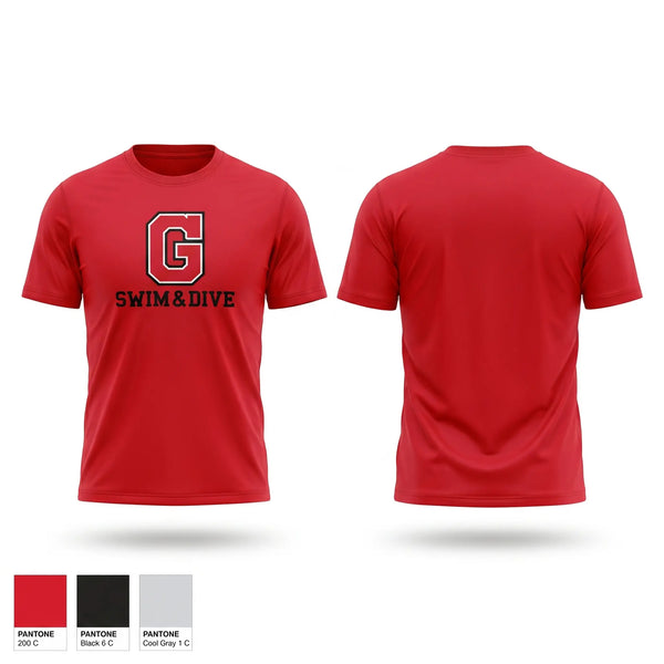 Short Sleeve Performance Shirt, Glenwood High School Swimming, Swimming, Teamtime, Team time, sublimation, custom sports apparel, team uniforms, spirit wear, spiritwear, sports uniforms, custom shirts, team store, custom team store, fundraiser sports, apparel fundraiser