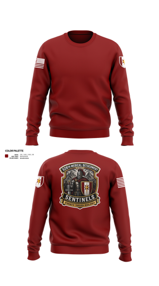 Crew Neck Sweatshirt, 528th MED DET COSC, Army, Teamtime, Team time, sublimation, custom sports apparel, team uniforms, spirit wear, spiritwear, sports uniforms, custom shirts, team store, custom team store, fundraiser sports, apparel fundraiser