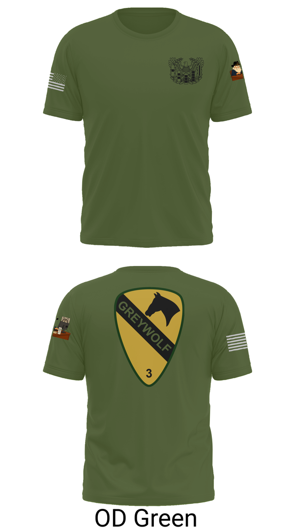 Old School Cotton Feel Shirt, 1st cav Div 3abct, , Teamtime, Team time, sublimation, custom sports apparel, team uniforms, spirit wear, spiritwear, sports uniforms, custom shirts, team store, custom team store, fundraiser sports, apparel fundraiser