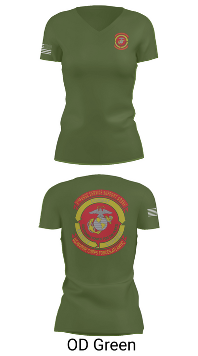 Det ‘A’ 2nd FSSG 3406269 Women's Short Sleeve V-neck Shirt - 48