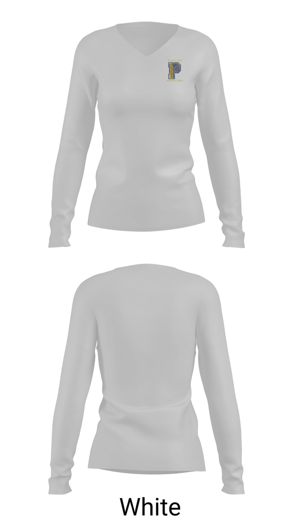 Womens Long Sleeve Vneck Shirt, Parlier Panthers Wrestling, Wrestling, Teamtime, Team time, sublimation, custom sports apparel, team uniforms, spirit wear, spiritwear, sports uniforms, custom shirts, team store, custom team store, fundraiser sports, apparel fundraiser
