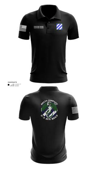 Short Sleeve Performance Polo, D Co. 2-3 AVN REGT “Dragons”, Army, Teamtime, Team time, sublimation, custom sports apparel, team uniforms, spirit wear, spiritwear, sports uniforms, custom shirts, team store, custom team store, fundraiser sports, apparel fundraiser