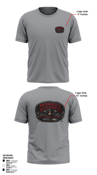 Monkey Business Motorcycke Hauling 24871532 Soft Poly Tee Cotton Like Feel - 10