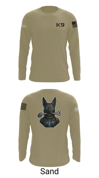 Long Sleeve Performance Shirt, Willoughby K9, Police, Teamtime, Team time, sublimation, custom sports apparel, team uniforms, spirit wear, spiritwear, sports uniforms, custom shirts, team store, custom team store, fundraiser sports, apparel fundraiser