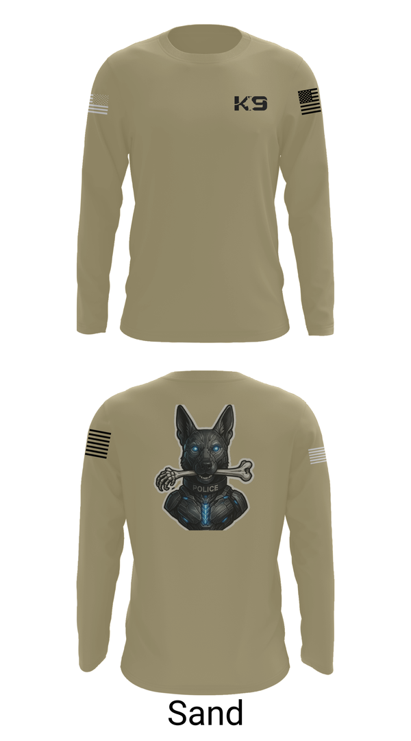 Long Sleeve Performance Shirt, Willoughby K9, Police, Teamtime, Team time, sublimation, custom sports apparel, team uniforms, spirit wear, spiritwear, sports uniforms, custom shirts, team store, custom team store, fundraiser sports, apparel fundraiser