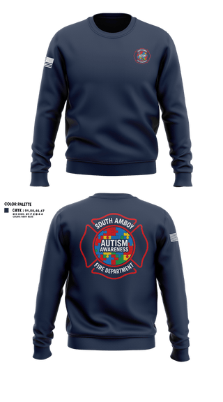 Crew Neck Sweatshirt, South Amboy Fire Department, Fire Department, Teamtime, Team time, sublimation, custom sports apparel, team uniforms, spirit wear, spiritwear, sports uniforms, custom shirts, team store, custom team store, fundraiser sports, apparel fundraiser