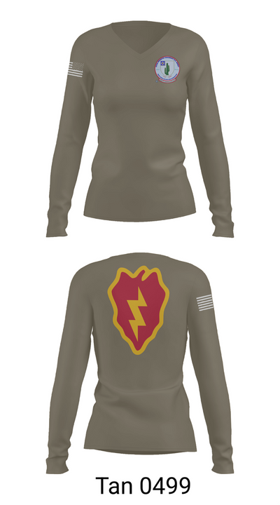 2-35 Infantry Batallion 77036654 Women's Long Sleeve V-neck Shirt - 77
