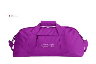 Duffle Bag, Greater Hope Baptist Church, , Teamtime, Team time, sublimation, custom sports apparel, team uniforms, spirit wear, spiritwear, sports uniforms, custom shirts, team store, custom team store, fundraiser sports, apparel fundraiser