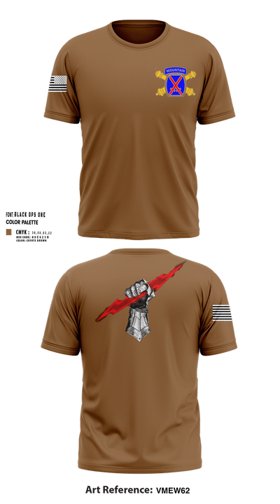 10mtn FIST 76072588 Short Sleeve Performance Shirt - 102