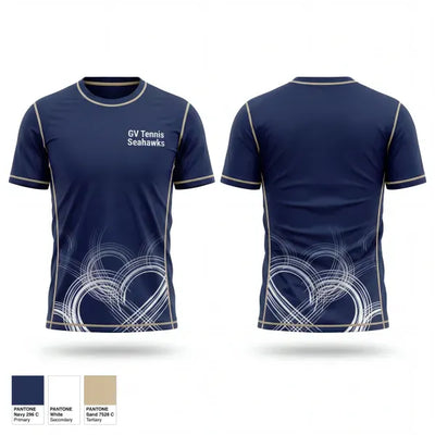 GV Tennis Seahawks 31842995 Short Sleeve Performance Shirt - 1