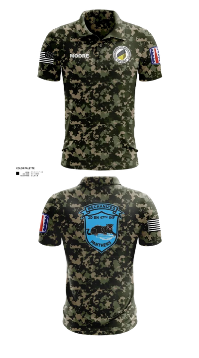 C Co 2-47 197th Infantry Brigade 20243468 Short Sleeve Performance Polo - 21