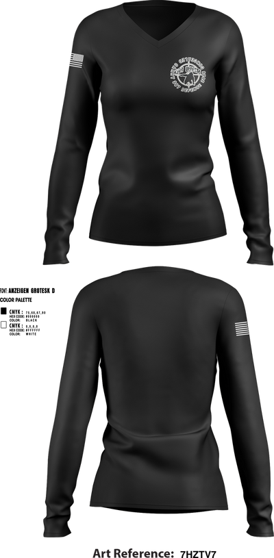 308 Defense 2975574 Women's Long Sleeve V-neck Shirt - 2
