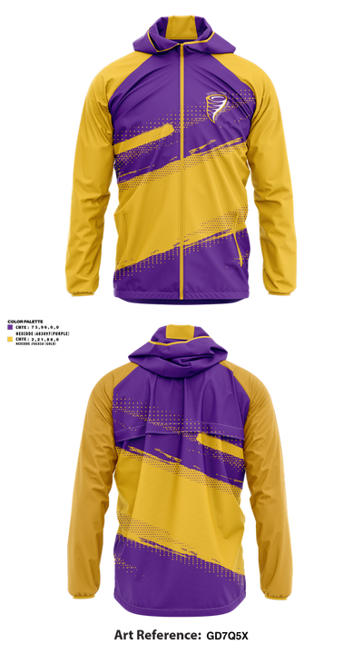 Purvis Middle School Cheer 52252572 Windbreaker - 1