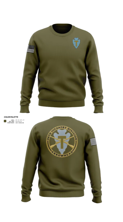 36th Infantry Division A Co 1-141 23724851 Crew Neck Sweatshirt - 21
